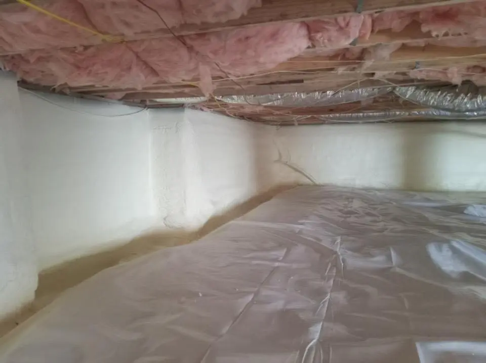 Crawl space encapsulation with closed-cell spray foam for Roof Maintenance in St. Johnsbury